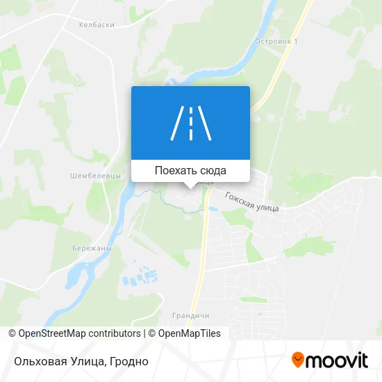 Карта Ольховая Улица