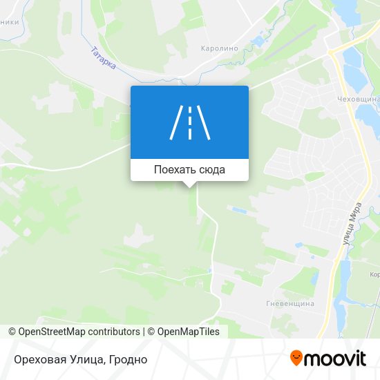 Карта Ореховая Улица