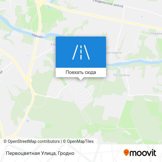 Карта Первоцветная Улица