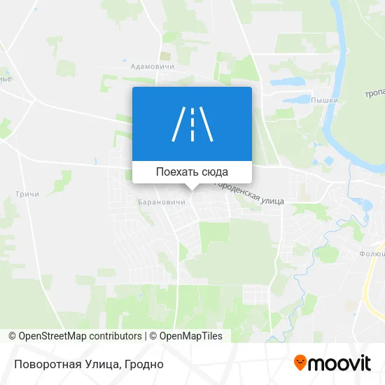 Карта Поворотная Улица