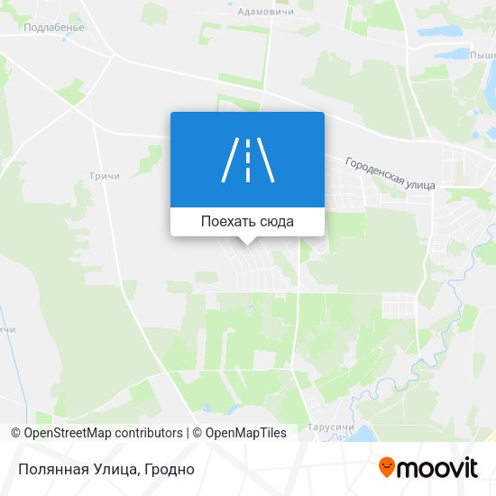 Карта Полянная Улица