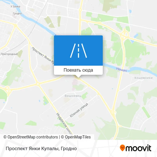 Карта Проспект Янки Купалы
