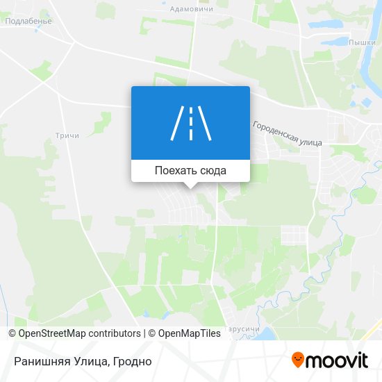 Карта Ранишняя Улица