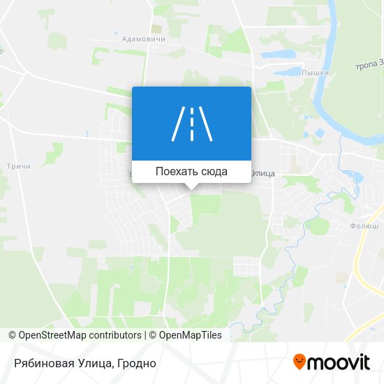 Карта Рябиновая Улица