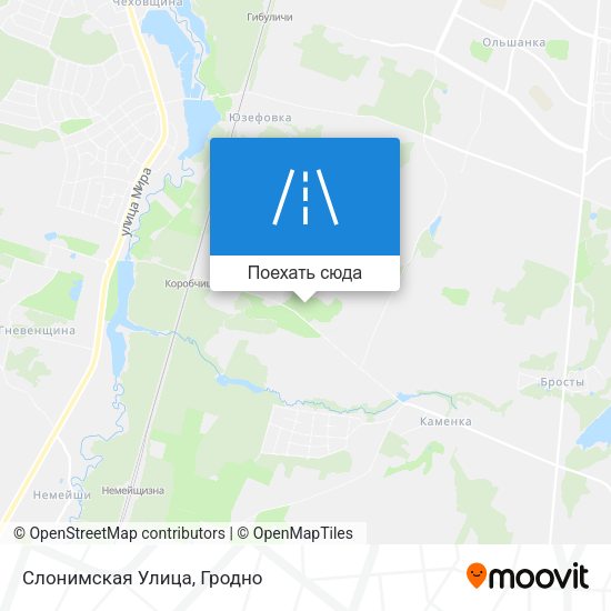 Карта Слонимская Улица