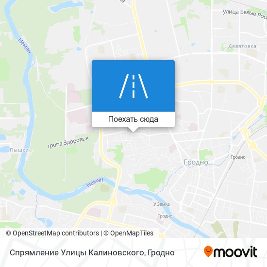 Карта Спрямление Улицы Калиновского