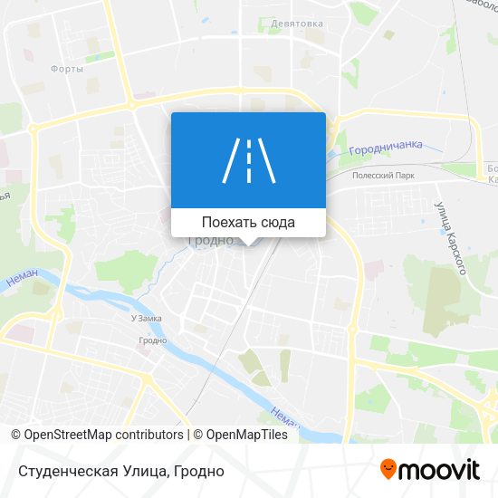 Карта Студенческая Улица