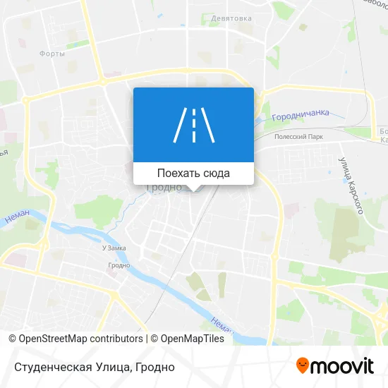 Карта Студенческая Улица