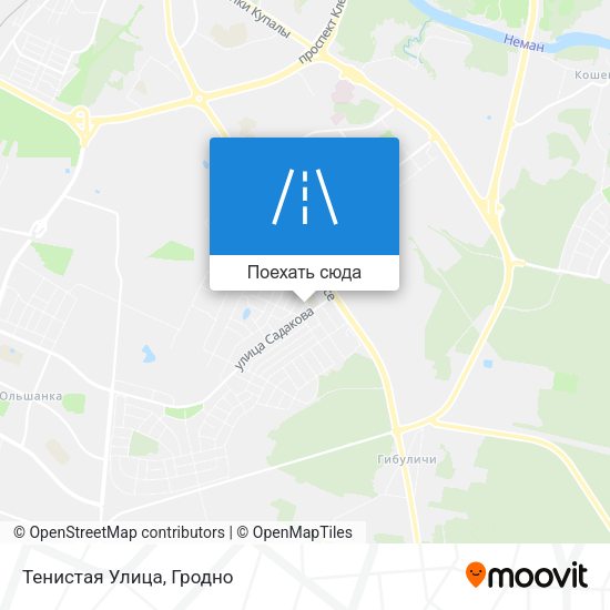 Карта Тенистая Улица