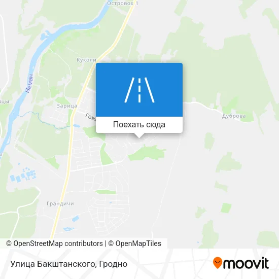 Карта Улица Бакштанского