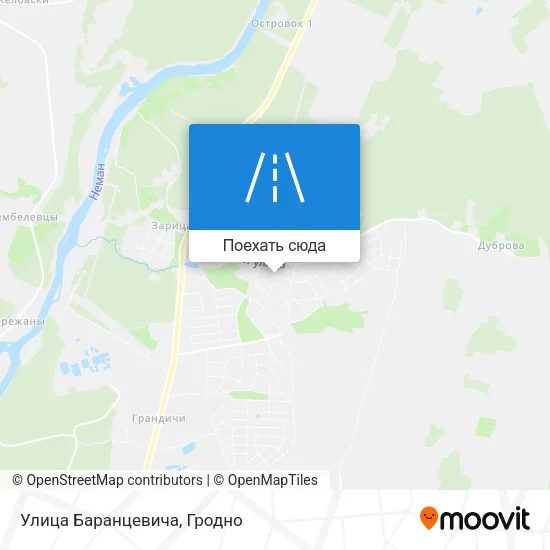 Карта Улица Баранцевича