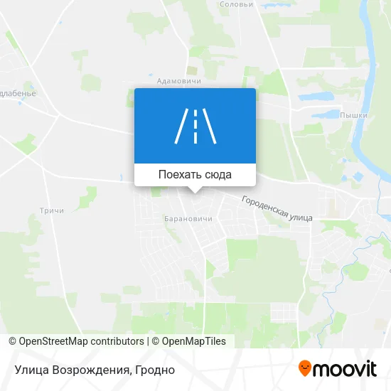 Карта Улица Возрождения