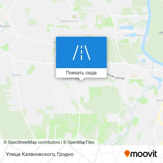 Карта Улица Казановского