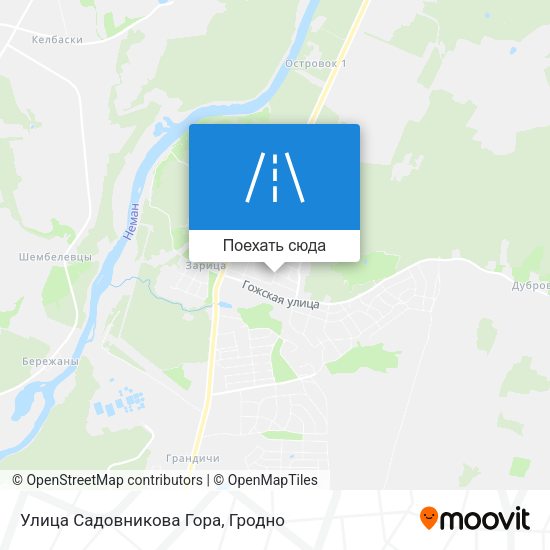 Карта Улица Садовникова Гора