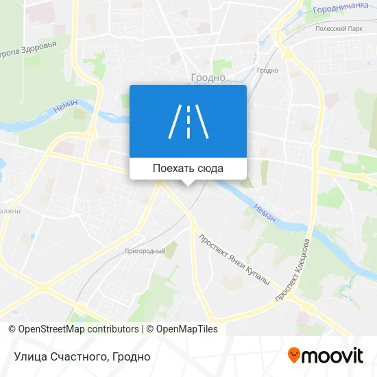 Карта Улица Счастного