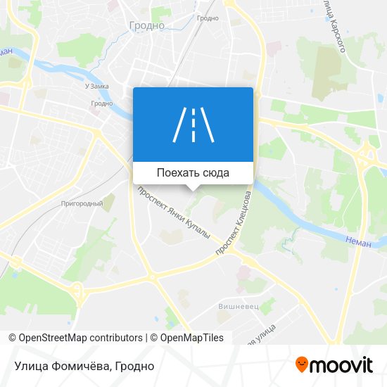 Карта Улица Фомичёва