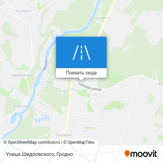 Карта Улица Шидловского