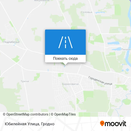 Карта Юбилейная Улица