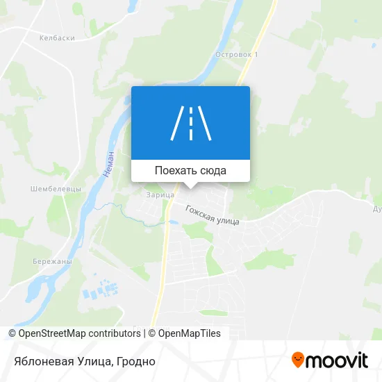 Карта Яблоневая Улица