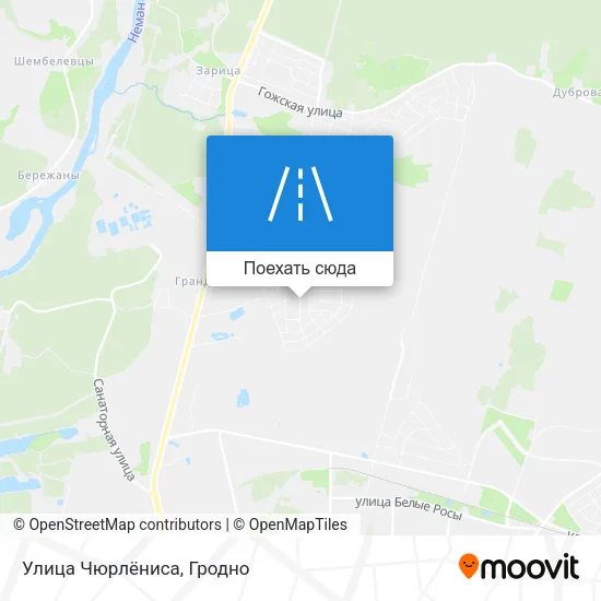 Карта Улица Чюрлёниса