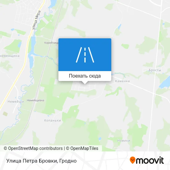 Карта Улица Петра Бровки