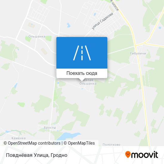Карта Повднёвая Улица