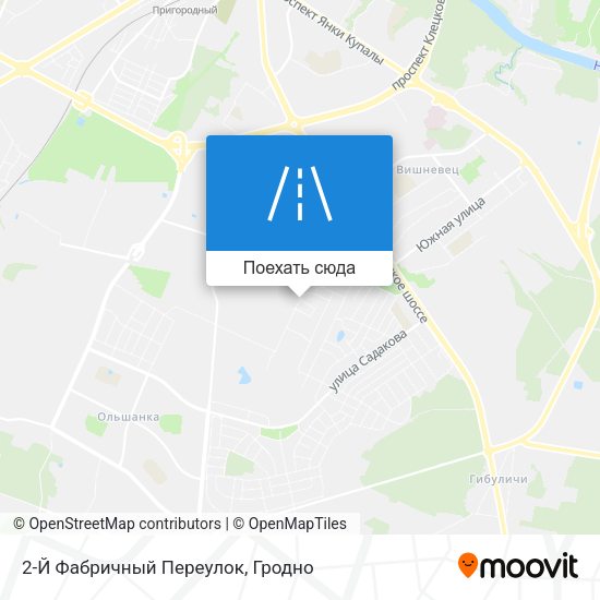 Карта 2-Й Фабричный Переулок