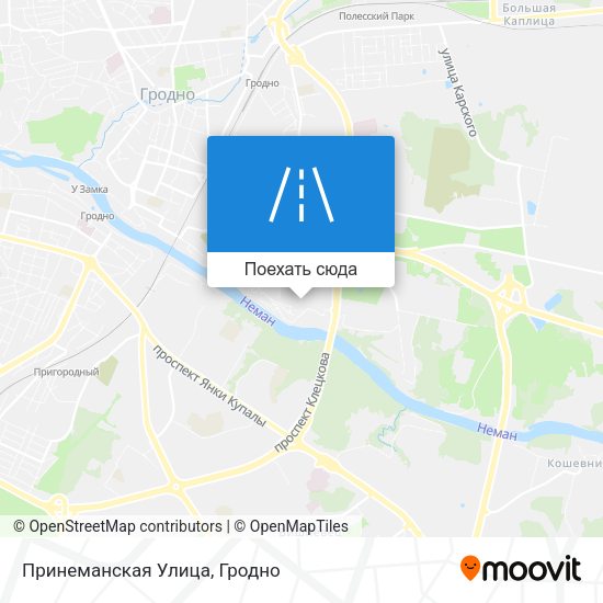 Карта Принеманская Улица