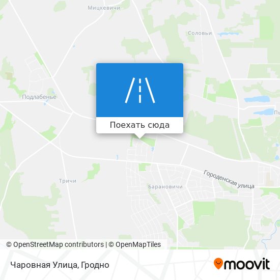 Карта Чаровная Улица
