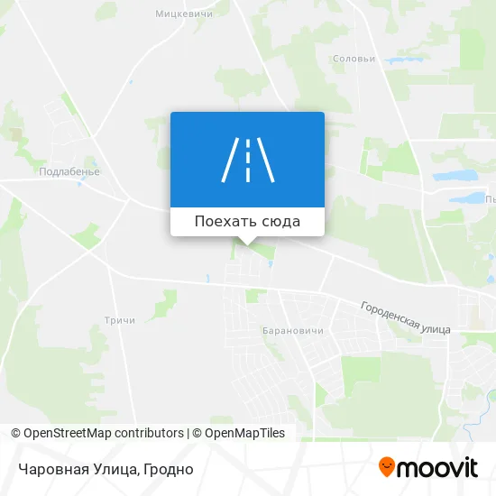 Карта Чаровная Улица