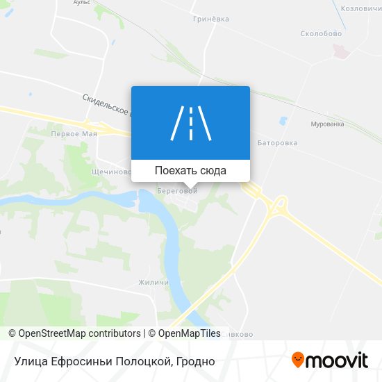 Карта Улица Ефросиньи Полоцкой