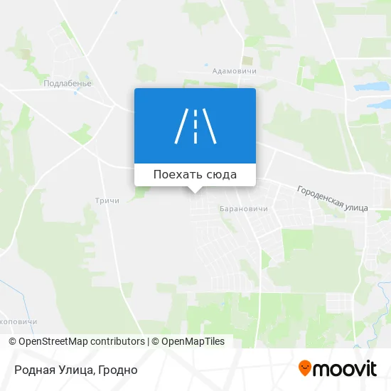 Карта Родная Улица