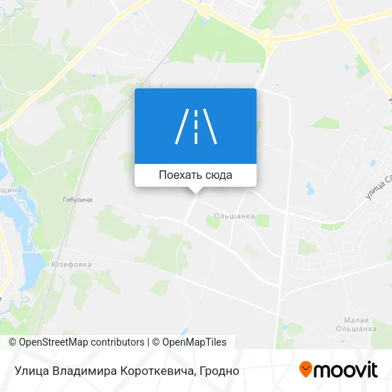 Карта Улица Владимира Короткевича