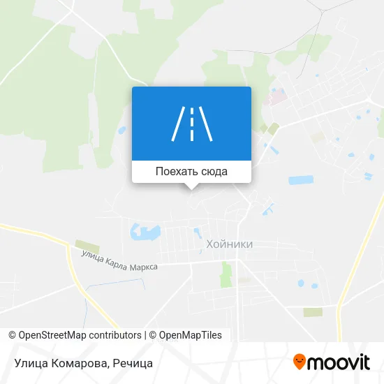Карта Улица Комарова