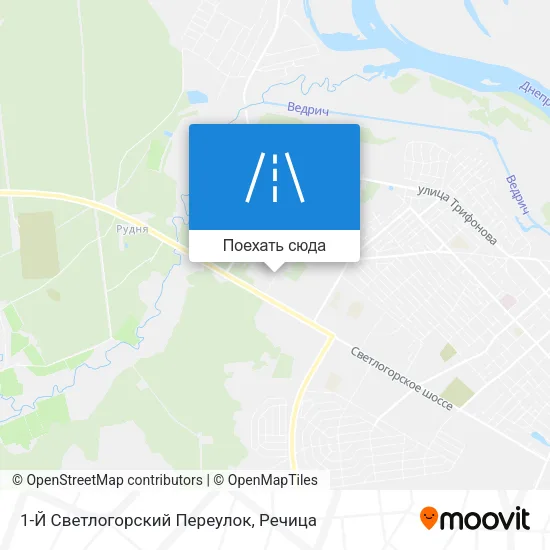Карта 1-Й Светлогорский Переулок