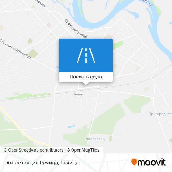 Карта Автостанция Речица