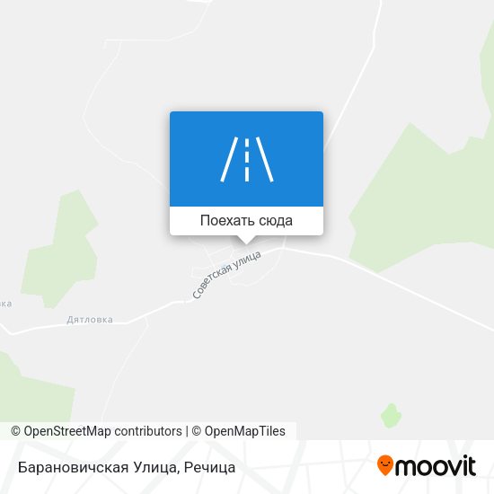 Карта Барановичская Улица