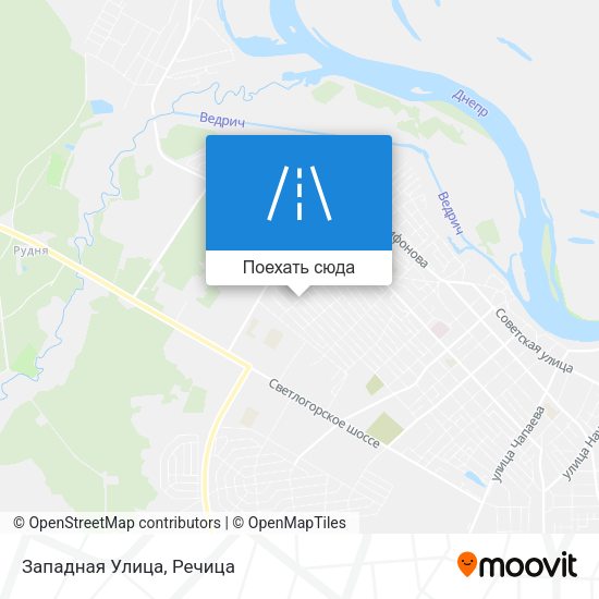 Карта Западная Улица