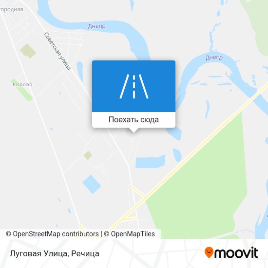 Карта Луговая Улица