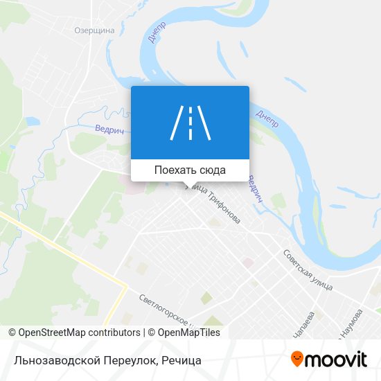 Карта Льнозаводской Переулок