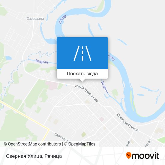 Карта Озёрная Улица