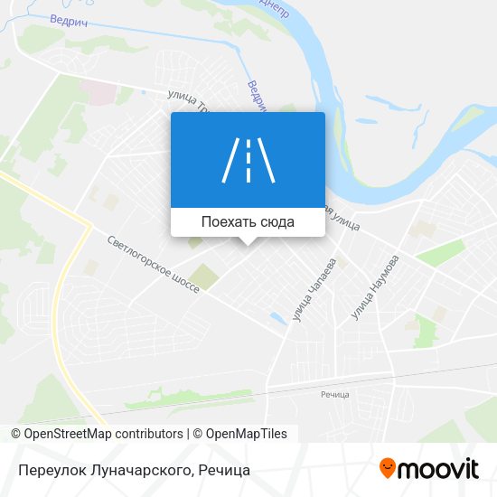 Карта Переулок Луначарского