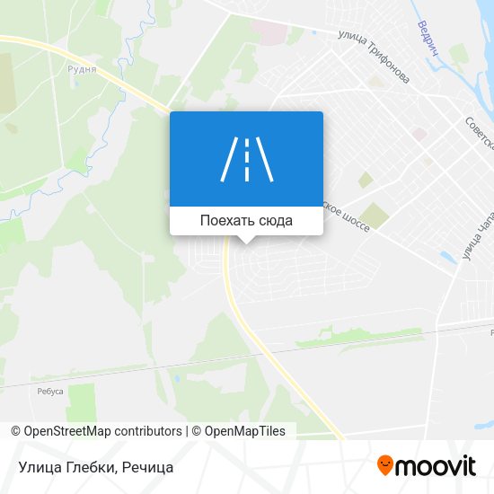 Карта Улица Глебки