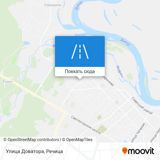 Карта Улица Доватора