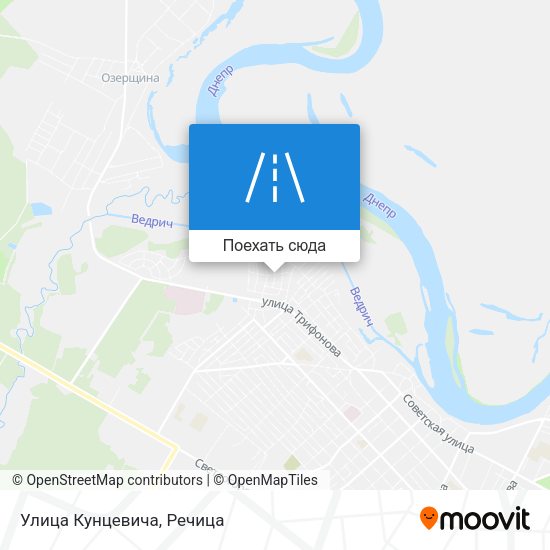 Карта Улица Кунцевича