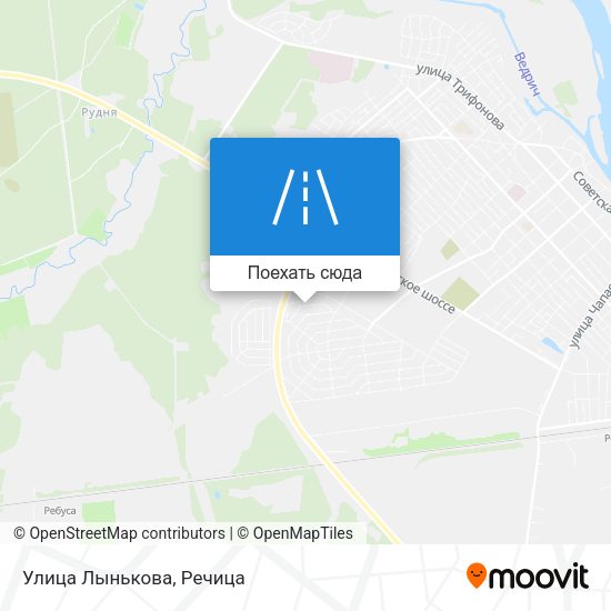 Карта Улица Лынькова