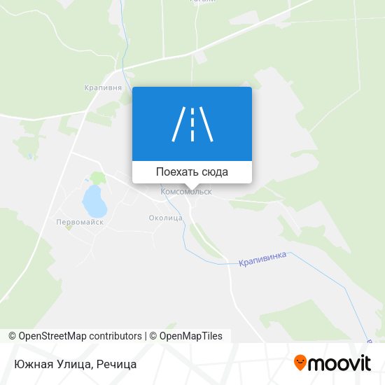 Карта Южная Улица