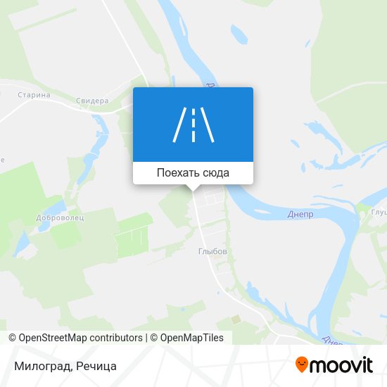 Карта Милоград
