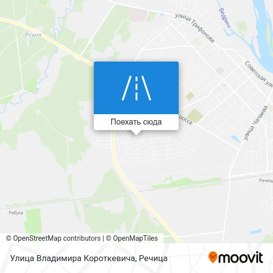 Карта Улица Владимира Короткевича
