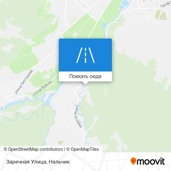 Карта Заречная Улица